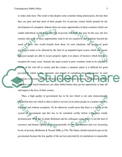 Contemporary Public Policy