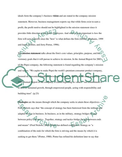 Past and New Strategies: Case Study of Pepsi co