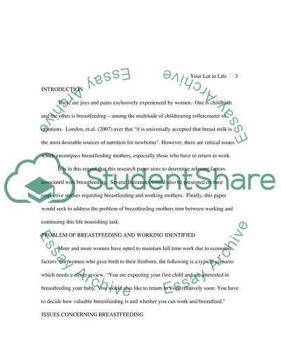 Issues Concerning Breastfeeding and the Working Mother