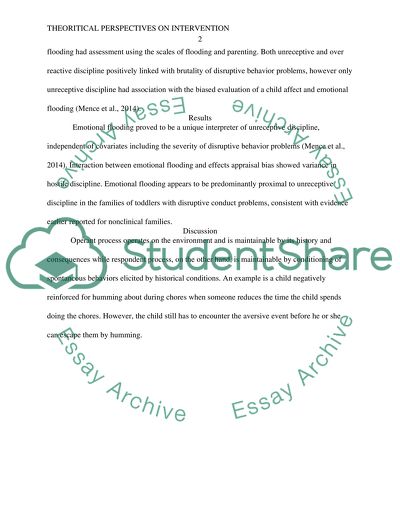 Theoretical Perspectives on Intervention