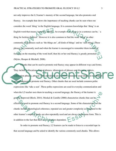 Practical Classroom Strategies to Promote L2 Oral Fluency