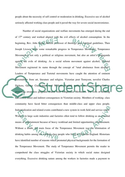 The Temperance Movement in Victorian England