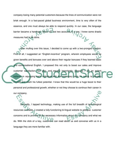 Coming up with an innovative solution to a challenge or problem