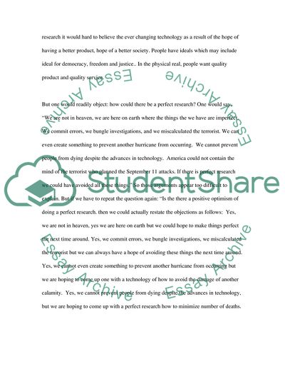 Is There a Hope of Doing Perfect Research