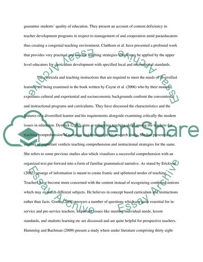 The study of curriculum and instruction
