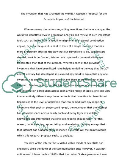 The Economic Impacts of the Internet