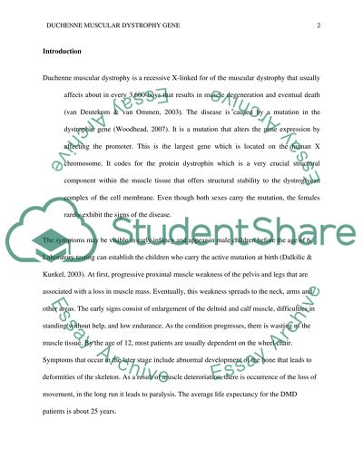 Research on Duchenne Muscular Dystrophy
