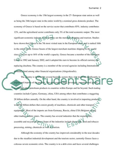 The Current Situation With the Economy of Greece