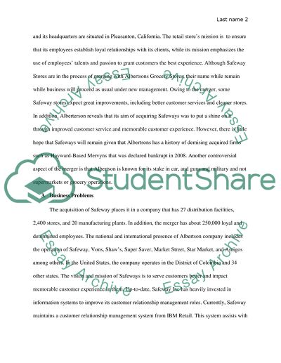 Current Systems at Safeway Supermarket Inc