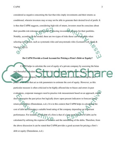 Capital Asset Pricing Model