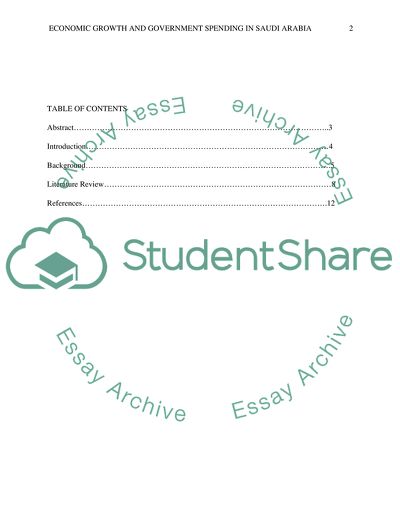 Economic Growth and Government Spending in Saudi Arabia