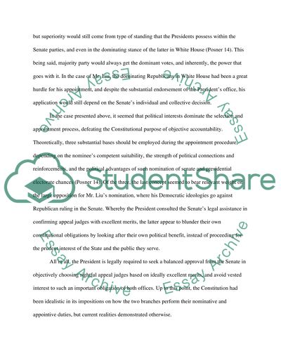 In Executive and Legislative Authority: Judiciary Selection and Appointment