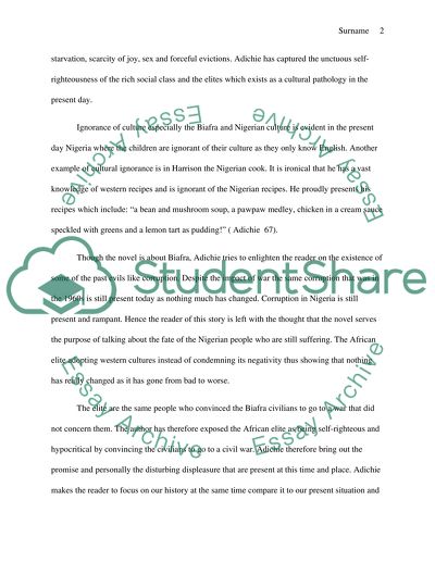 Half of a Yellow Sun 67-147 [Chapters 3-6]