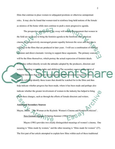 Feminism in American Cinema