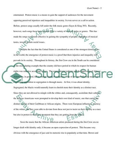 Music as a Medium of Social Protest in America