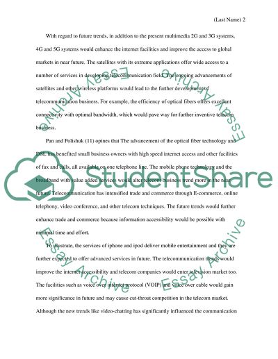 Today and the Futures Telecommunications Business Trends