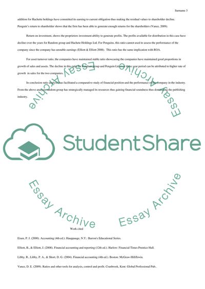 Corporate Accounting, Financial Statement Analysis Of 3 Publishers
