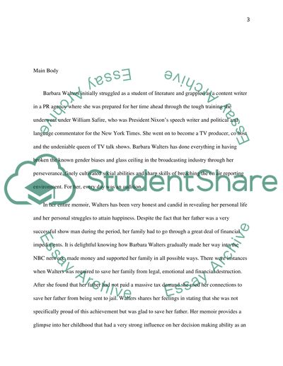 Audition by Barbara Walters