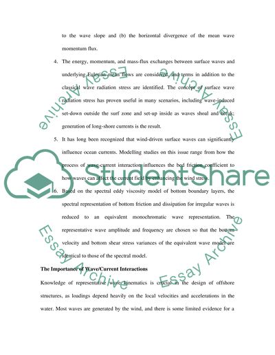 Wave and current interaction