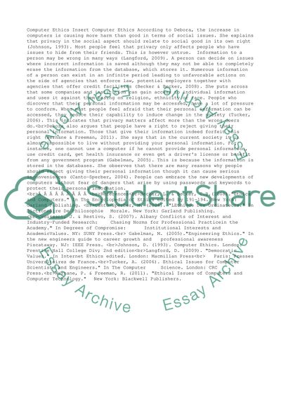 Computer Ethics and Privacy in the Social Aspect