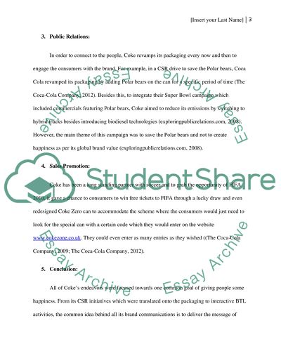 Integrated Marketing Communications: Coca Cola