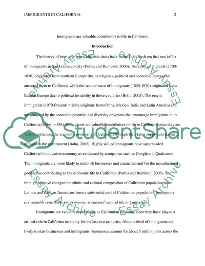 Are immigrants valuable contributors to life in California or are they not