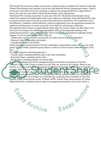 Organizational Culture of the Company through Edgar Scheins Theory