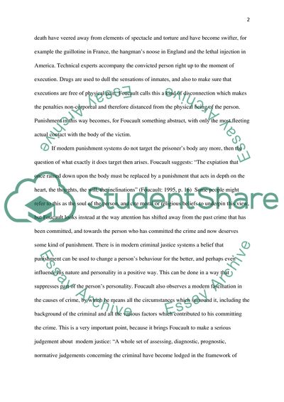 The Body of the Condemned by Michael Foucault