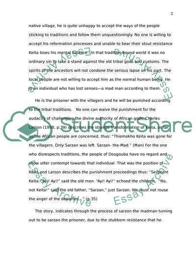 Compare and contrast both caracter sarzan the mad man and sarzan the prisoner