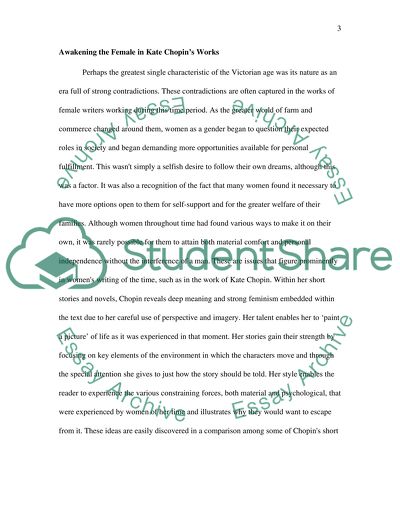 Awakening the Female in Kate Chopins Works