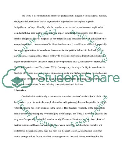 Implications and Limitations of Economic Feasibility