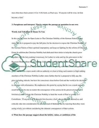 Luthers Address to the Christian Nobility of the Germany Nation