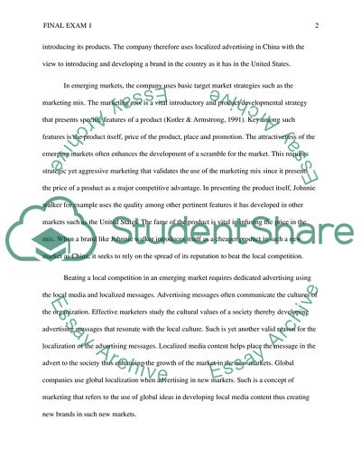 Global Marketing and Advertising