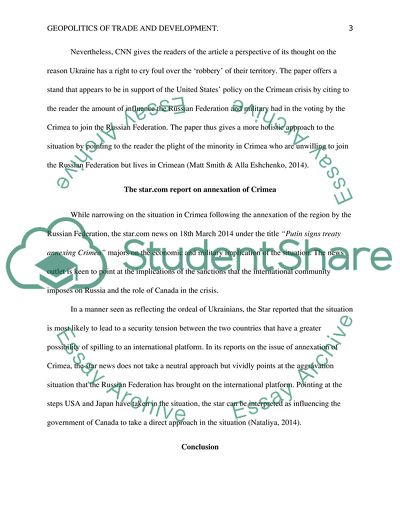 Geopolitics of Trade and Development