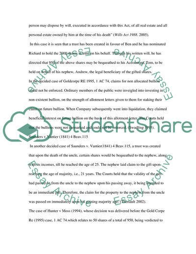 The Main Concepts of Trust Laws