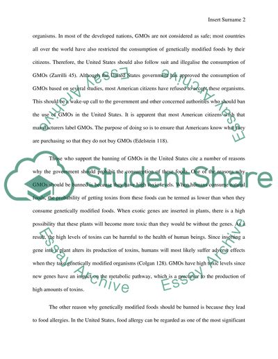 Gmo essay