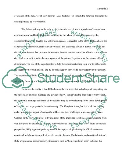 Vonneguts Slaughter house analysis