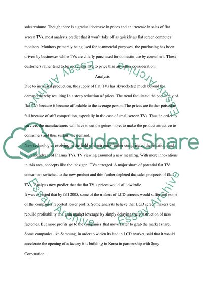 Analyzing Flat TV Prices