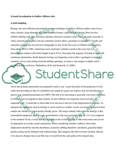 Looking Into Shallow Offshore Sites