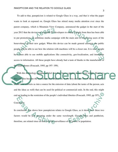 What is panopticism, and how is related to Google Glass