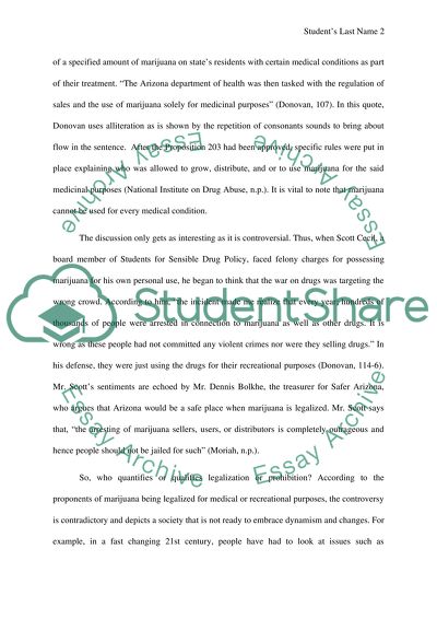 Legalizing Marijuana in Arizona