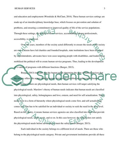 Human Services and Attitudes towards Clients of Human Services