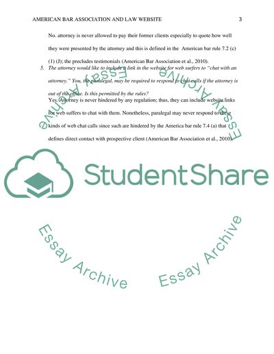 American Bar Association and Law Website