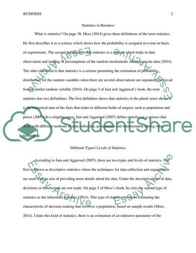 Different Types or Levels of Statistics