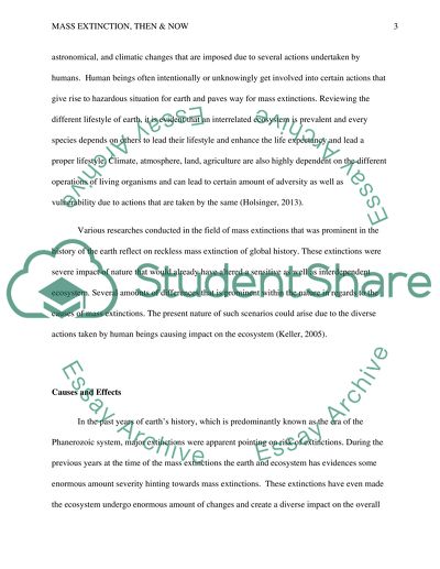 Mass Extinctions, Then and Now