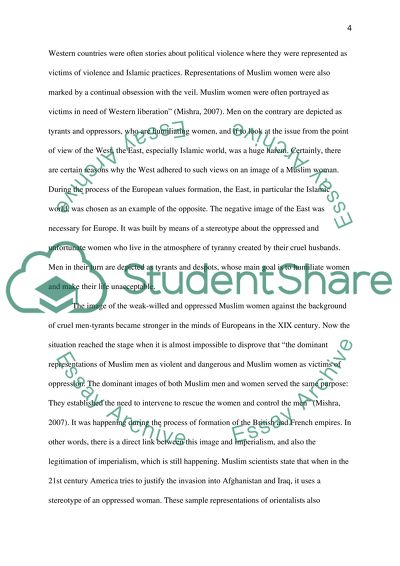 The Depiction of Muslim Men and Muslim Women in Orientalist Discourses