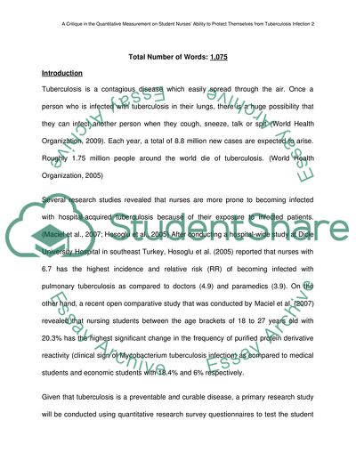 Protecting Nurses from Tuberculosis