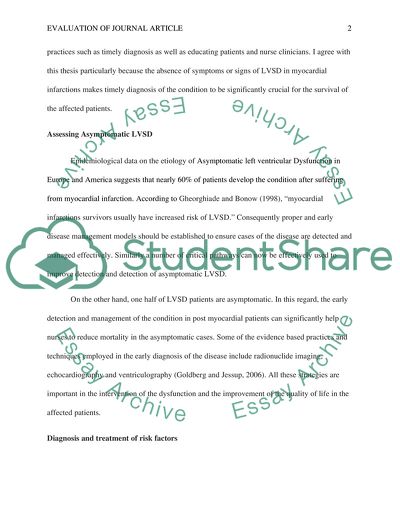 Recognizing and Managing Asymptomatic Left Ventricular Dysfunction after Myocardial Infarction