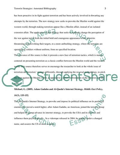 Terrorist Strategies