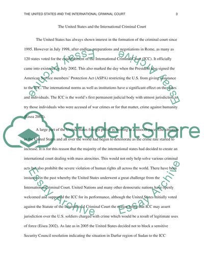 The United States and the International Criminal Court